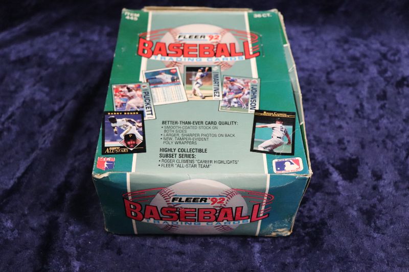 Photo 1 of 1992 Fleer Baseball wax box (Unopened)