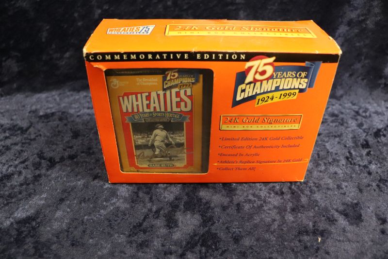 Photo 1 of Babe Ruth 1999 Wheaties Mini 24k Gold Edition (Sealed)