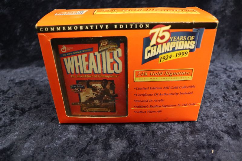 Photo 1 of Jackie Robinson 1999 Wheaties Mini 24k Gold Edition (Sealed)