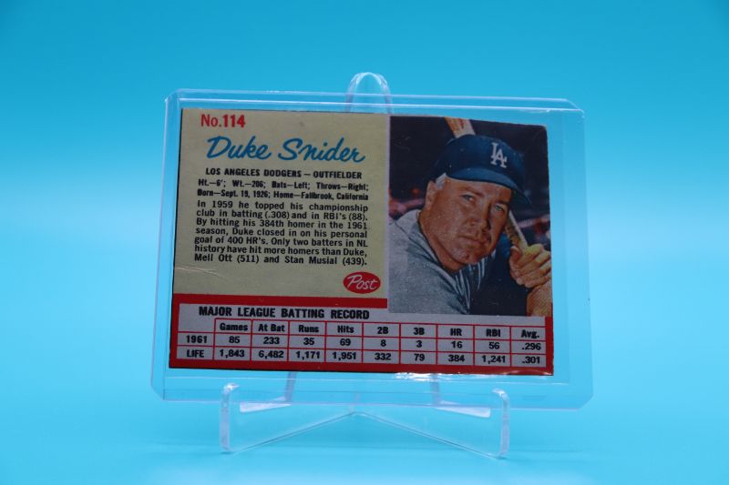 Photo 1 of Duke Snider 1962 Post (EX)