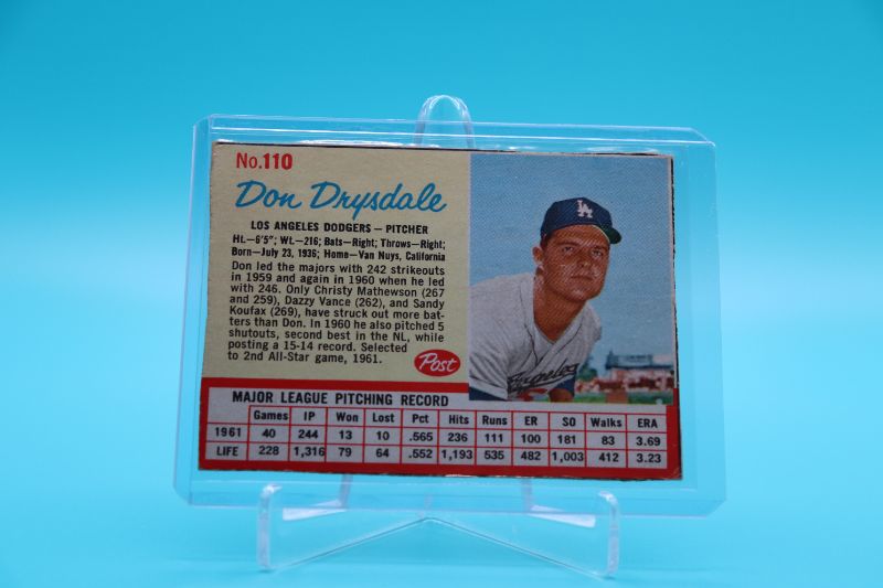 Photo 1 of Don Drysdale 1962 Post (EX)