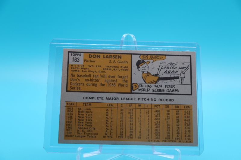 Photo 2 of Don Larsen 1963 Topps (NrMt) Giants