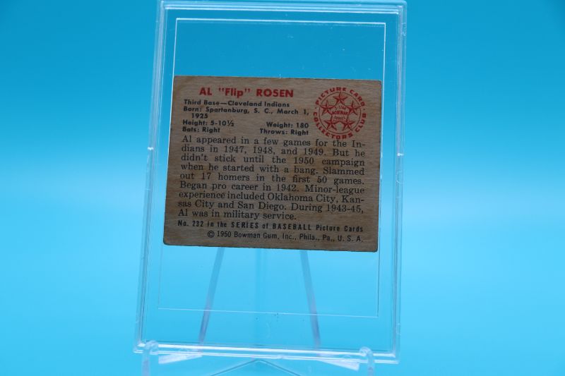 Photo 2 of 1950 Bowman Al Rosen (EX) in premium holder