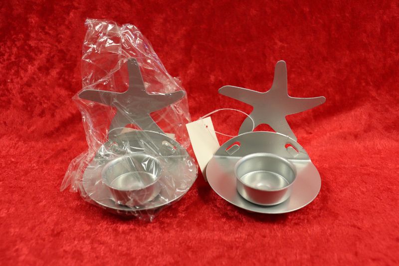 Photo 1 of Lot of 2 Starfish tea light holders (new)