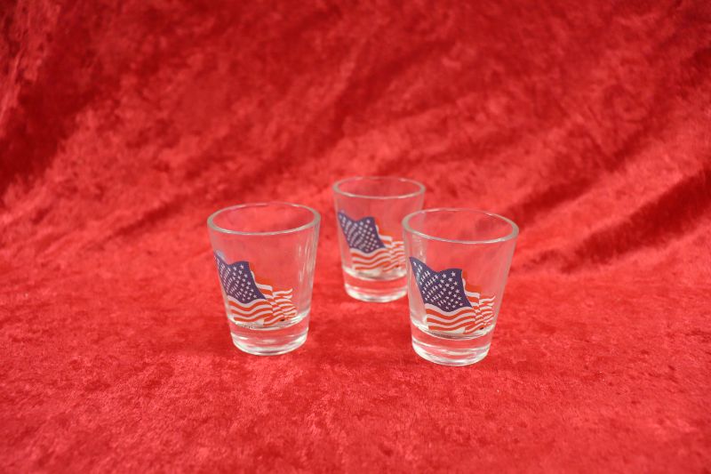 Photo 1 of 3 USA Flag shot glasses