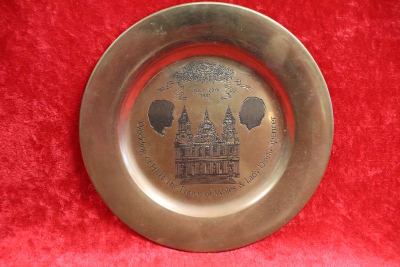 Photo 1 of Charles&Diana Wedding 8” Brass collector plate