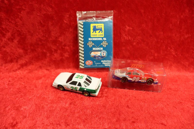 Photo 1 of 2 diecast NASCAR 1:64 and 1 sealed pack of 1992 cards