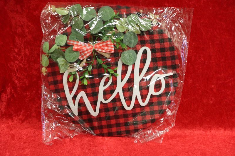 Photo 1 of 12” round “Hello” welcome wall hanging (new)