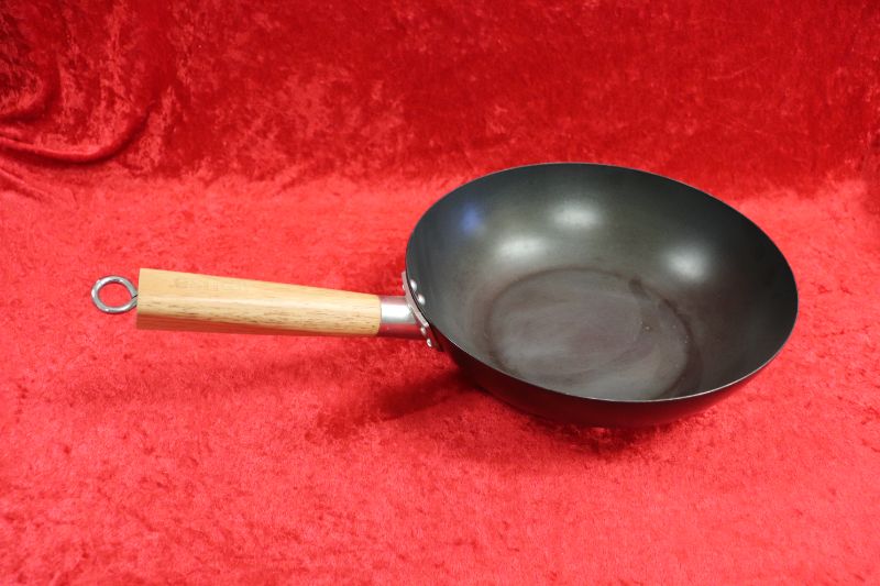 Photo 1 of 11 inch wok w/wood handle 3” deep