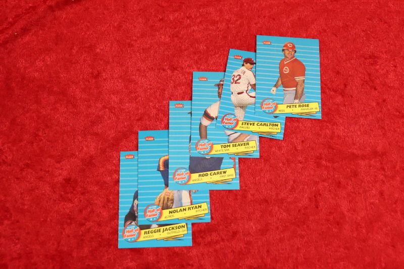 Photo 1 of 1986 Fleer Baseball Future HOF set of 6 (Ryan,Reggie,Rose,etc)