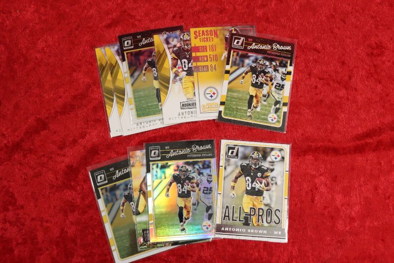 Photo 1 of Antonio Brown lot of 10 cards 2015 (Mint) Steelers