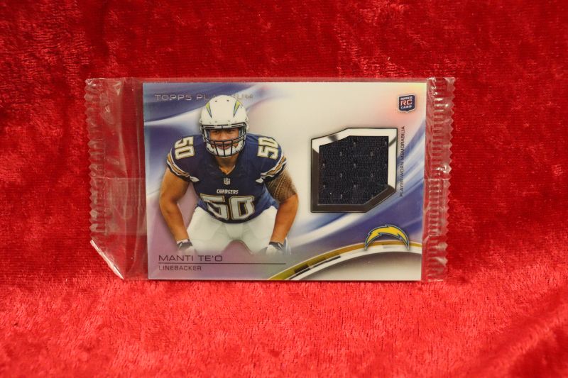 Photo 1 of Manti Te’o 2013 Topps Platinum ROOKIE jersey card (Sealed)