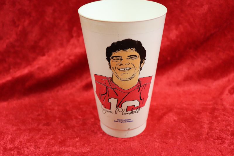 Photo 1 of Jim Plunkett ROOKIE 1972 Slurpee Cup 7-11 (VG)