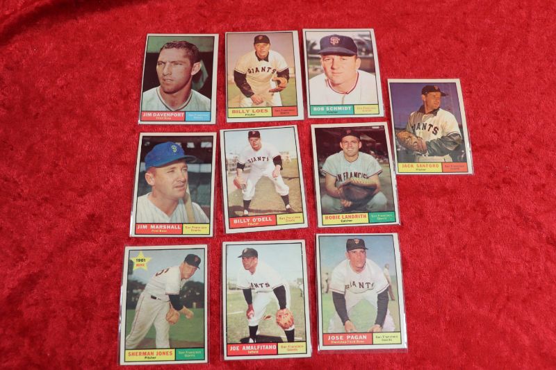Photo 1 of 1961 SF Giants 10 card lot (EX+)