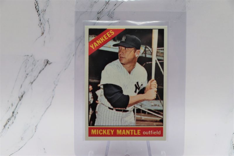 Photo 1 of Mickey Mantle 1966 Topps reprint (Mint)