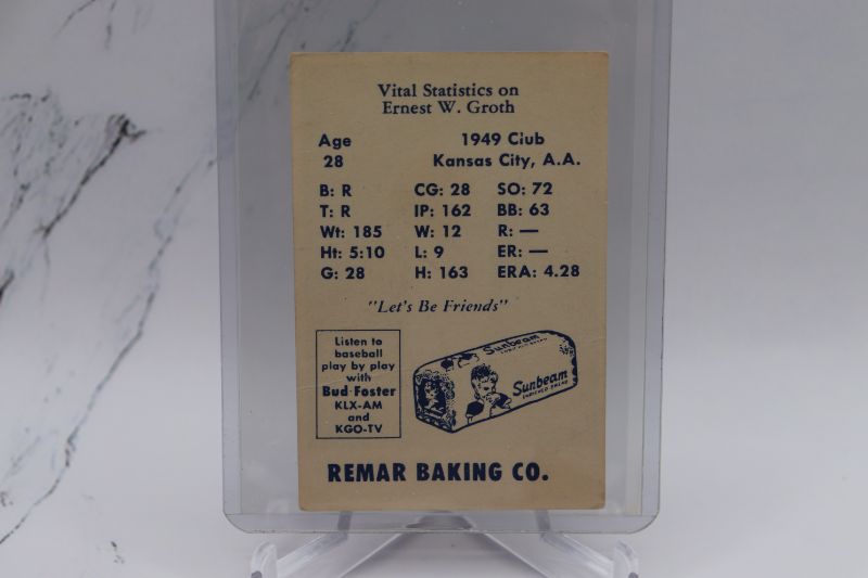 Photo 2 of Ernie Groth 1950 Remar Bread (EX+) sm crease