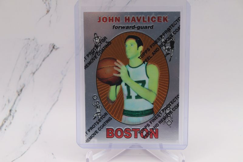 Photo 1 of John Havlicek 1996 Topps Finest w/coating (Mint)