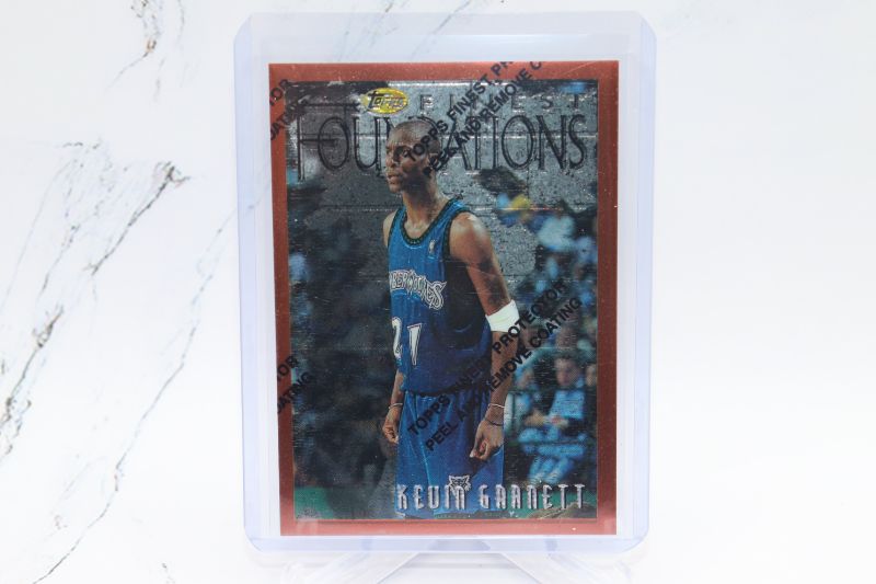 Photo 1 of Kevin Garnett 1997 Topps Finest w/coating ROOKIE (Mint)