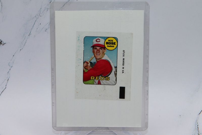 Photo 1 of Pete Rose 1969 Topps mini sticker (VG) no backing