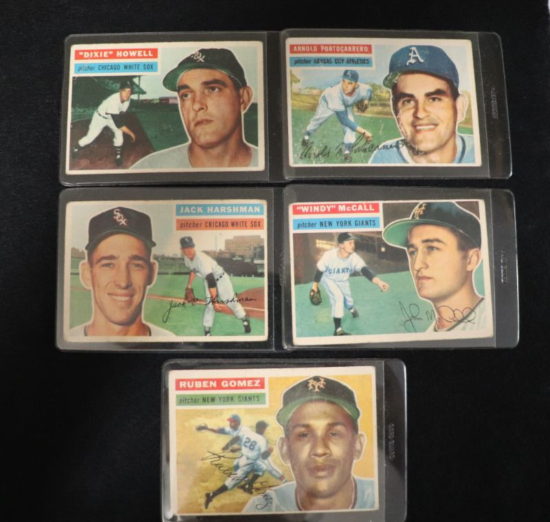 Photo 1 of 5 card lot 1956 Topps Baseball (VG)
