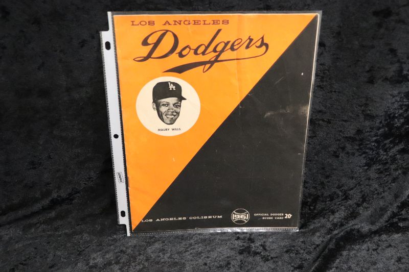 Photo 1 of 1961 LA Dodgers program vs. Brewers