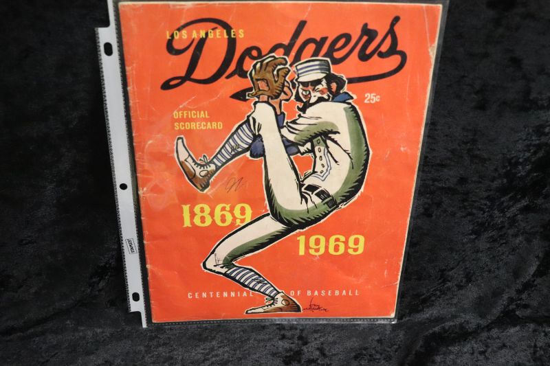 Photo 1 of 1969 LA Dodgers program vs. Astros
