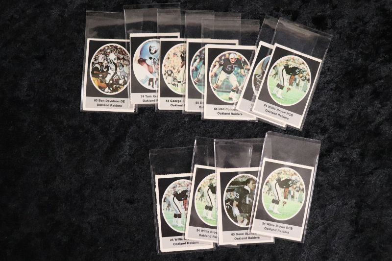 Photo 1 of Lot of 11 Raiders stamps 1972 Sunoco (Rare) duplicates