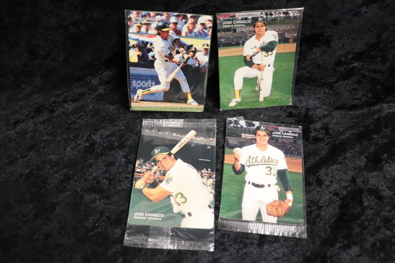 Photo 1 of Jose Canseco 4 card lot 1989-90 Mother’s Cookies (Sealed)