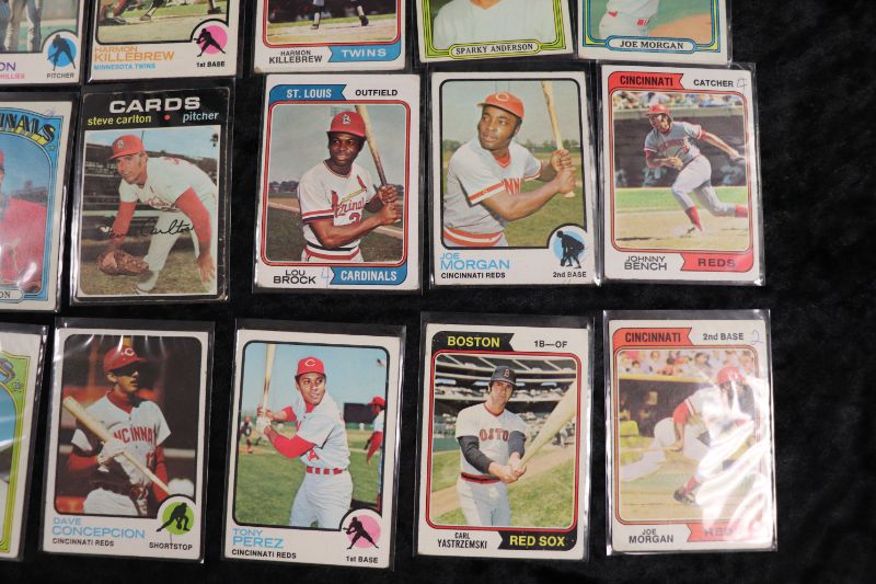 Photo 5 of 24 card lot early 1970’s Topps Baseball stars (G-EX)