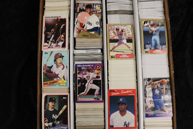 Photo 2 of 3200 count box of Baseball/Football cards mixed years 