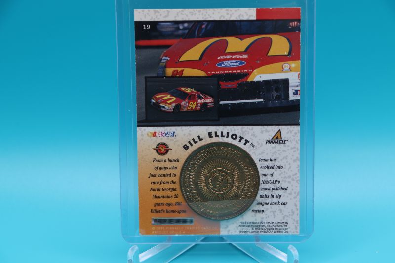 Photo 2 of Bill Elliott NASCAR 1998 Pinnacle Mint card w/coin (EX-NrMt)