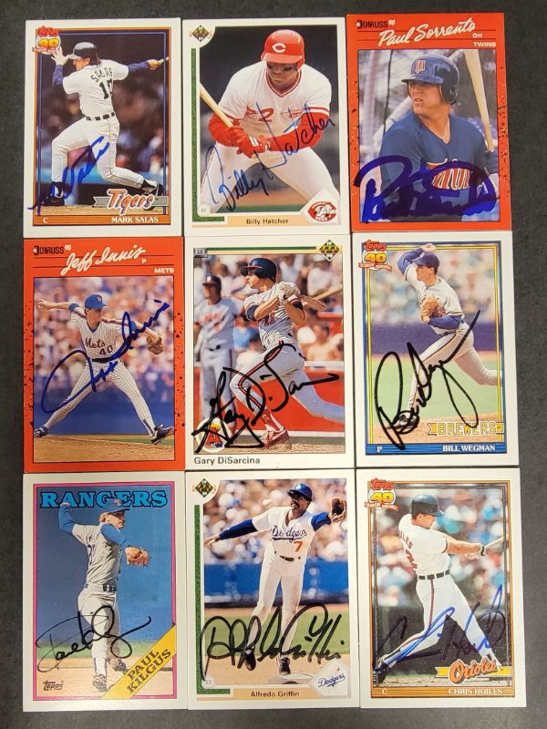 Photo 1 of 9 MISC. AUTOGRAPHED BASEBALL CARDS