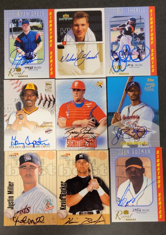 Photo 1 of 9 MISC. AUTOGRAPHED BASEBALL CARDS