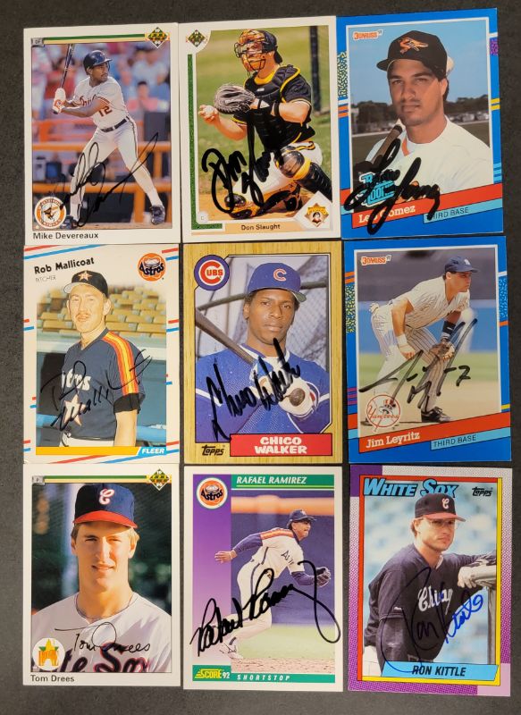 Photo 1 of 9 MISC. AUTOGRAPHED BASEBALL CARDS