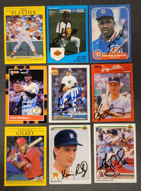 Photo 1 of 9 MISC. AUTOGRAPHED BASEBALL CARDS