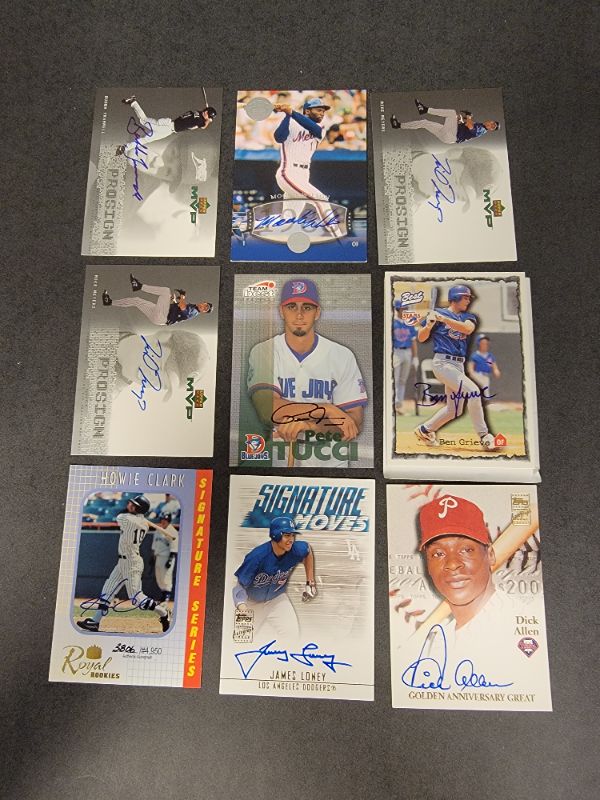 Photo 1 of 9 Misc. Autographed Baseball Cards