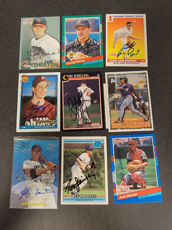 Photo 1 of 9 Misc. Autographed Baseball Cards