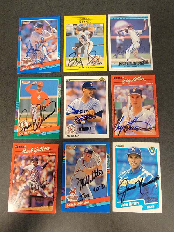 Photo 1 of 9 Misc. Autographed Baseball Cards