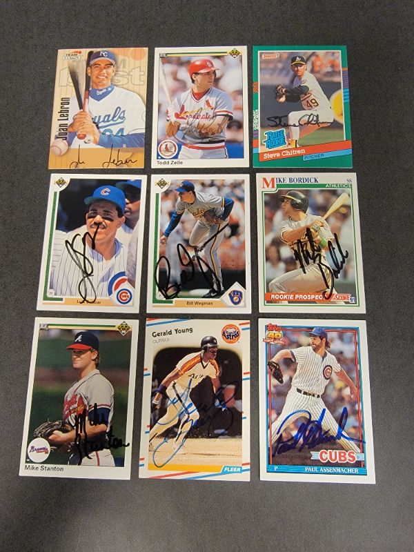 Photo 1 of 9 Misc. Autographed Baseball Cards