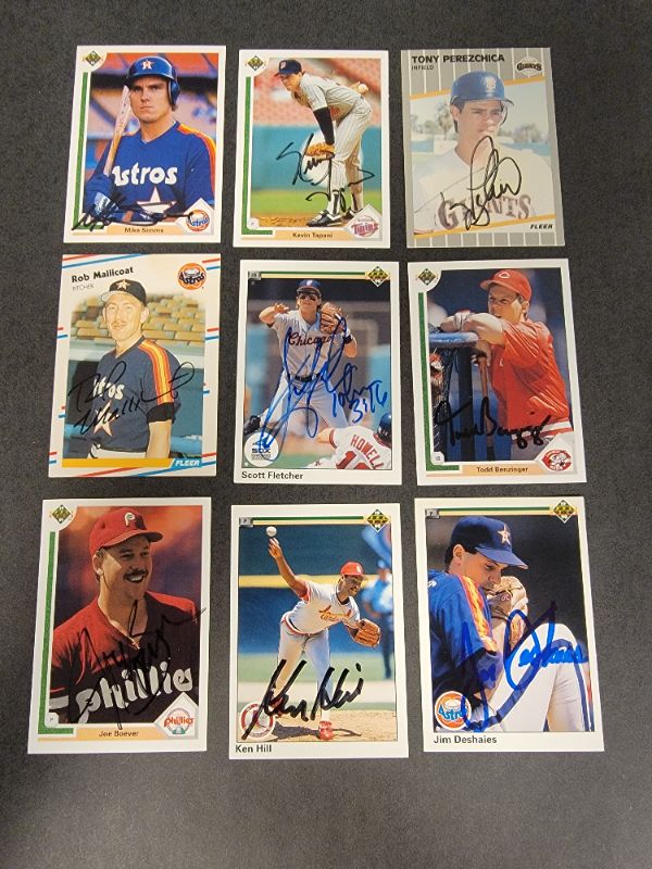 Photo 1 of 9 Misc. Autographed Baseball Cards