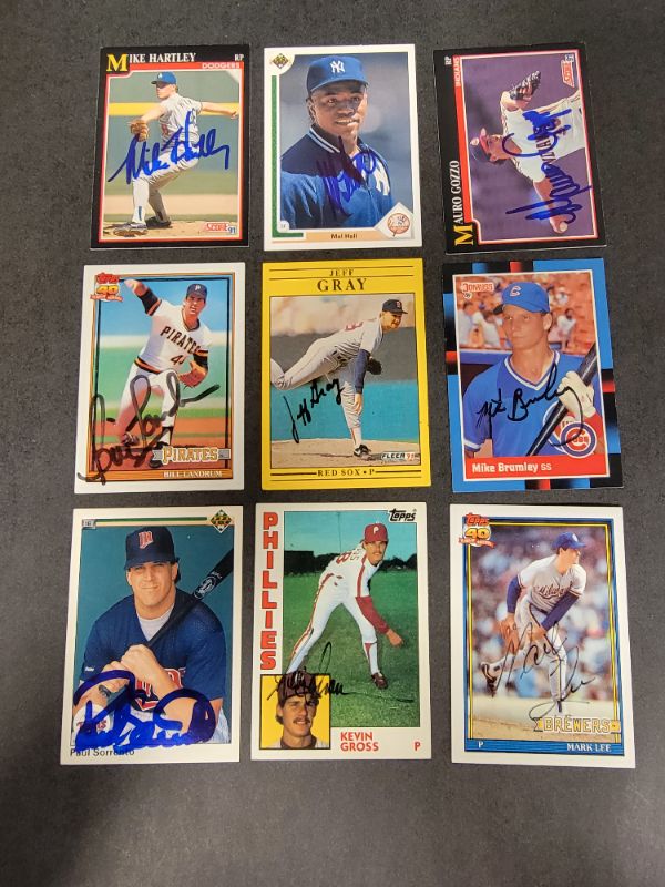 Photo 1 of 9 Misc. Autographed Baseball Cards