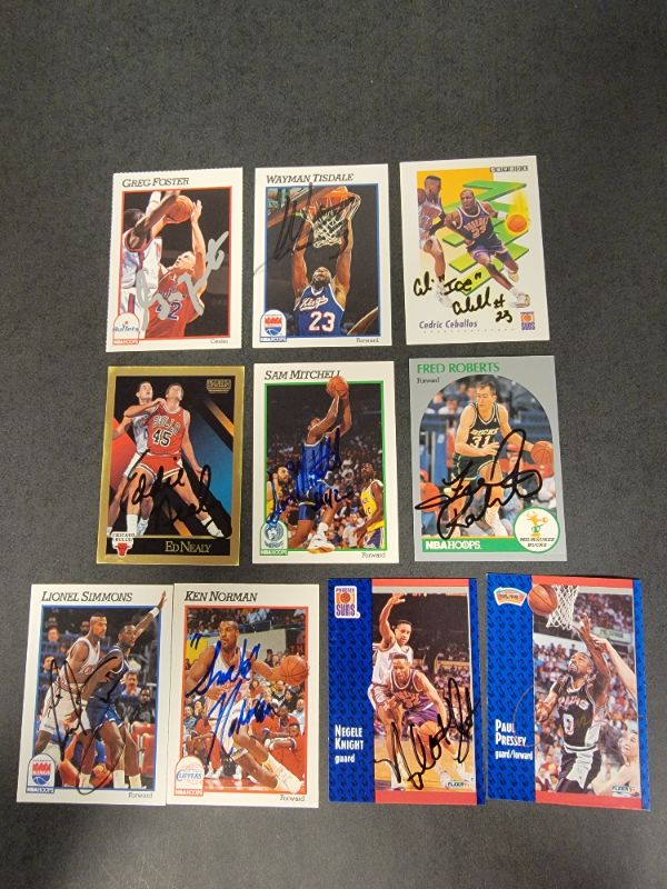 Photo 1 of 10 Misc. Autographed Basketball Cards