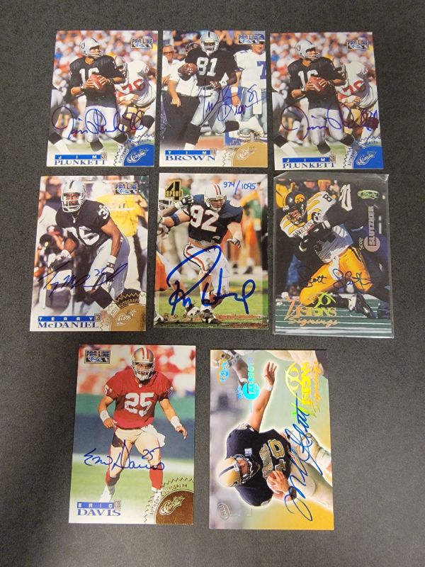 Photo 1 of 8 Misc. Autographed Football Cards