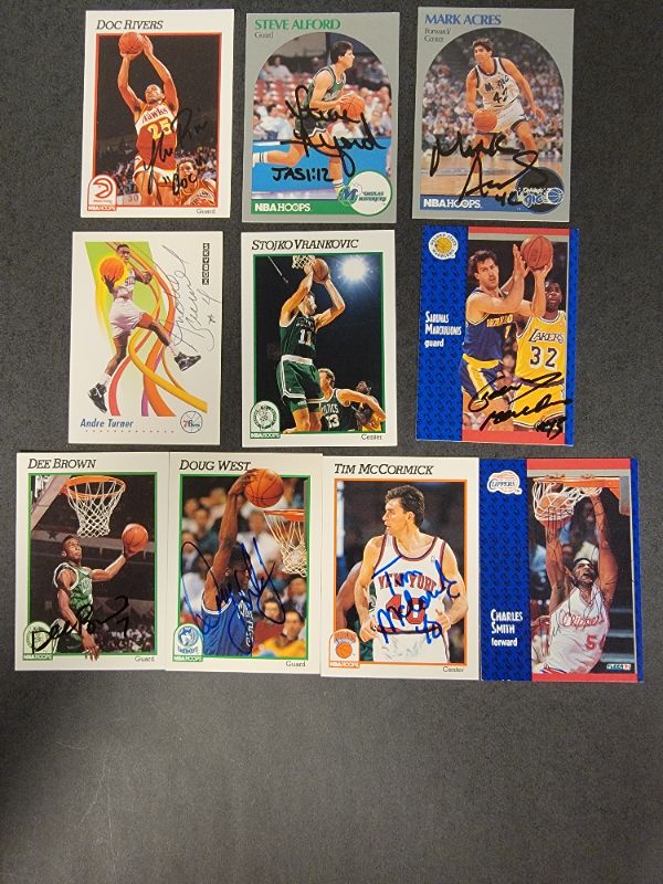 Photo 1 of 10 Misc. Autographed Basketball Cards