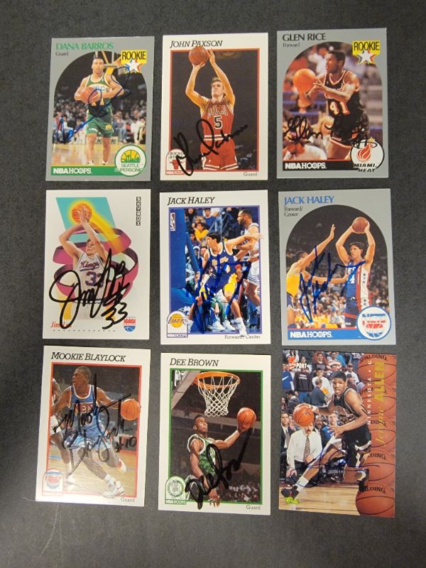 Photo 1 of 9 Misc. Autographed Basketball Cards