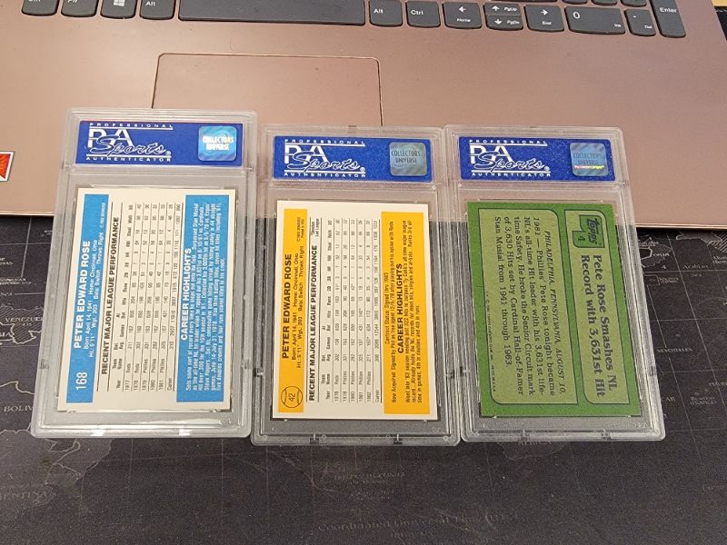 Photo 2 of 3 - 1982 Pete Rose PSA Graded Topps Cards