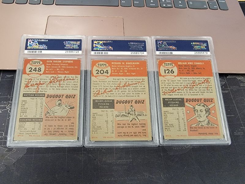 Photo 2 of 3 - 1953 PSA Graded Topps Cards