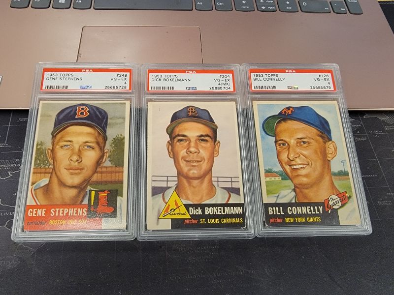 Photo 1 of 3 - 1953 PSA Graded Topps Cards