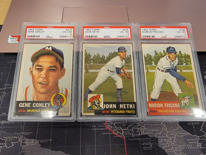 Photo 1 of 3 - 1953 PSA Graded Topps Cards