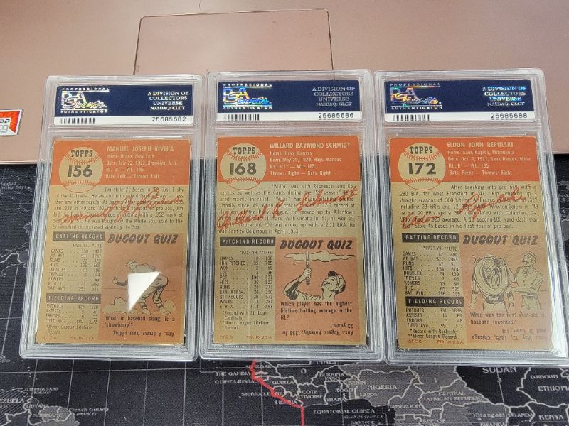 Photo 2 of 3 - 1953 PSA Graded Topps Cards